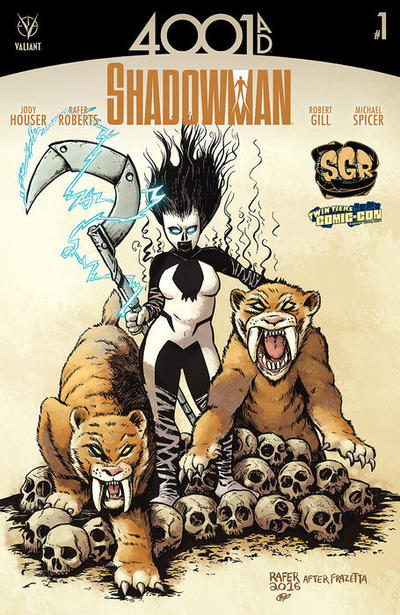 Cover for 4001 A.D.: Shadowman (Valiant Entertainment, 2016 series) #1 [SGR and Twin Tiers Comic-Con Exclusive]
