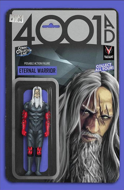 Cover for 4001 A.D. (Valiant Entertainment, 2016 series) #4 [Comic Collector Live Action Figure Variant]
