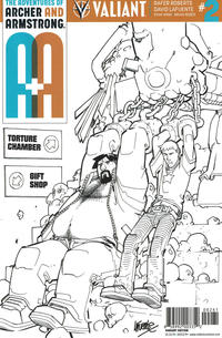 Cover Thumbnail for A&A: The Adventures of Archer & Armstrong (Valiant Entertainment, 2016 series) #2 [Cover F - David LaFuente - Black and White]