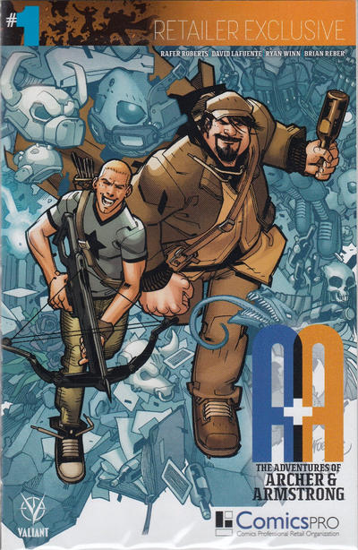 Cover for A&A: The Adventures of Archer & Armstrong (Valiant Entertainment, 2016 series) #1 [ComicsPro Retailer Exclusive]