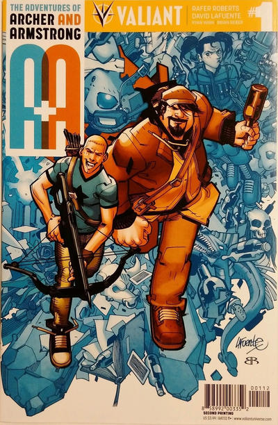 Cover for A&A: The Adventures of Archer & Armstrong (Valiant Entertainment, 2016 series) #1 [Second Print]