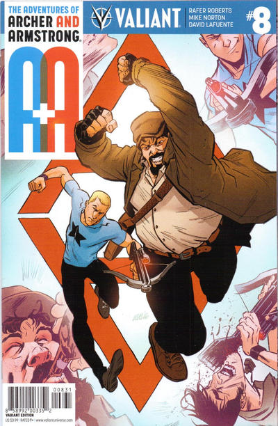 Cover for A&A: The Adventures of Archer & Armstrong (Valiant Entertainment, 2016 series) #8 [Cover C - Brian Level]