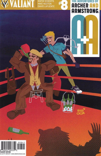 Cover for A&A: The Adventures of Archer & Armstrong (Valiant Entertainment, 2016 series) #8 [Cover D - Jeffrey Veregge]