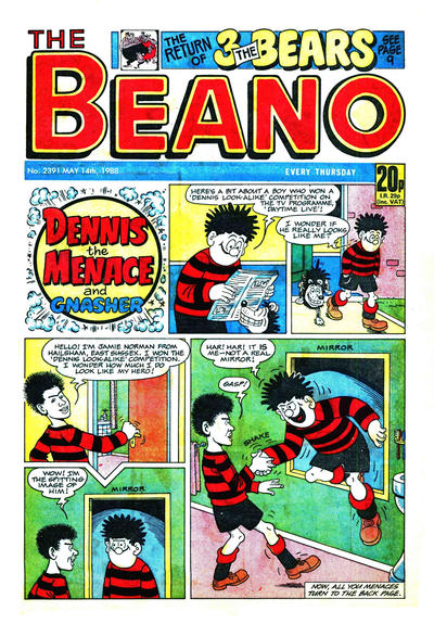 Cover for The Beano (D.C. Thomson, 1950 series) #2391