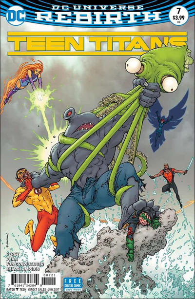 Cover for Teen Titans (DC, 2016 series) #7 [Chris Burnham Cover]