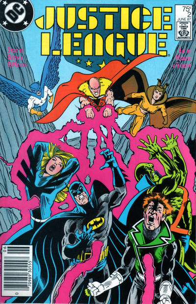 Cover for Justice League (DC, 1987 series) #2 [Newsstand]