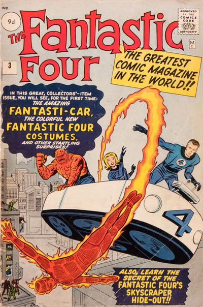 Cover for Fantastic Four (Marvel, 1961 series) #3 [British]