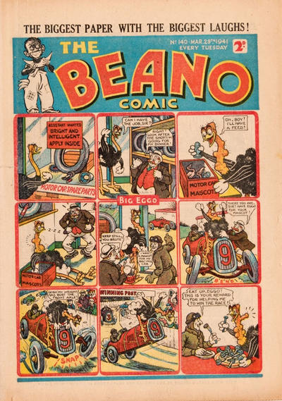 Cover for The Beano Comic (D.C. Thomson, 1938 series) #140