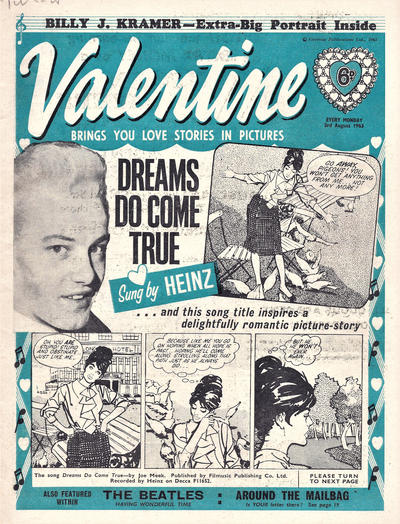 Cover for Valentine (IPC, 1957 series) #3 August 1963