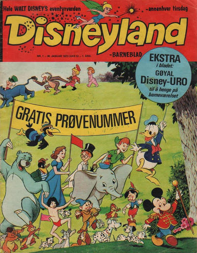 Cover for Disneyland barneblad (Hjemmet / Egmont, 1973 series) #1/1973
