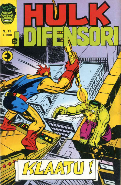 Cover for Hulk E I Difensori (Editoriale Corno, 1975 series) #13