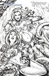 Cover for Grimm Fairy Tales Myths & Legends (Zenescope Entertainment, 2011 series) #8 [Willsbargains Exclusive Black and White Variant - Monte Moore]