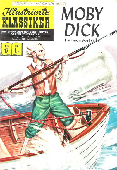 Cover for Illustrierte Klassiker [Classics Illustrated] (BSV - Williams, 1956 series) #17 - Moby Dick [HLN 138]