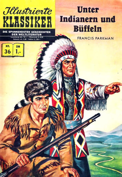 Cover for Illustrierte Klassiker [Classics Illustrated] (BSV - Williams, 1956 series) #36 - Unter Indianern und Büffeln [HLN 136]