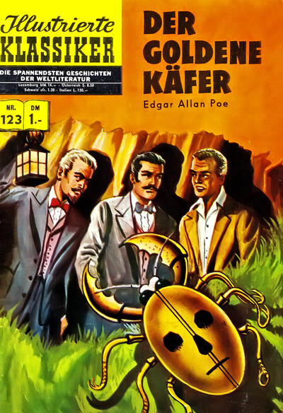 Cover for Illustrierte Klassiker [Classics Illustrated] (BSV - Williams, 1956 series) #123 - Der goldene Käfer [HLN 136]