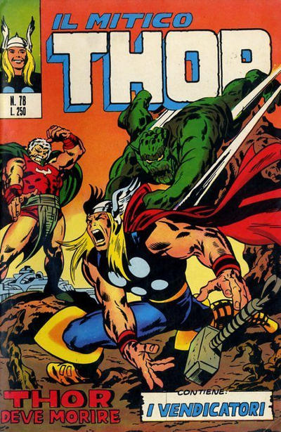 Cover for Il Mitico Thor (Editoriale Corno, 1971 series) #78