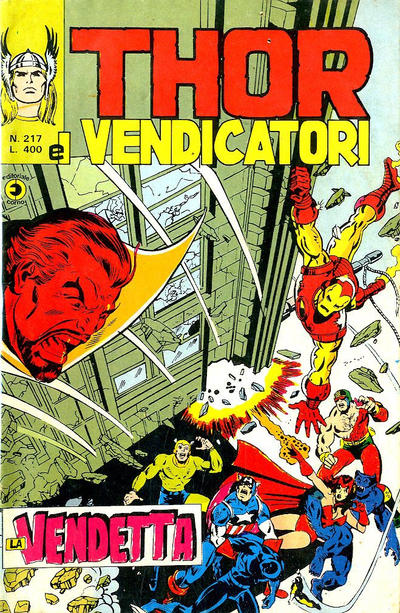 Cover for Thor e i Vendicatori (Editoriale Corno, 1975 series) #217