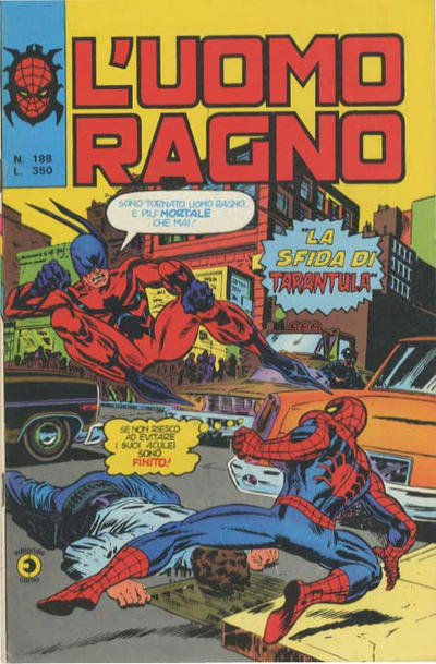 Cover for L'Uomo Ragno [Collana Super-Eroi] (Editoriale Corno, 1970 series) #188