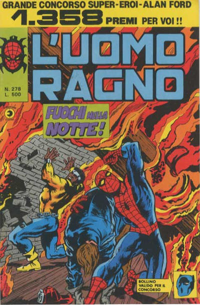 Cover for L'Uomo Ragno [Collana Super-Eroi] (Editoriale Corno, 1970 series) #278