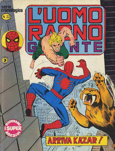 Cover for L'Uomo Ragno Gigante (Editoriale Corno, 1976 series) #22
