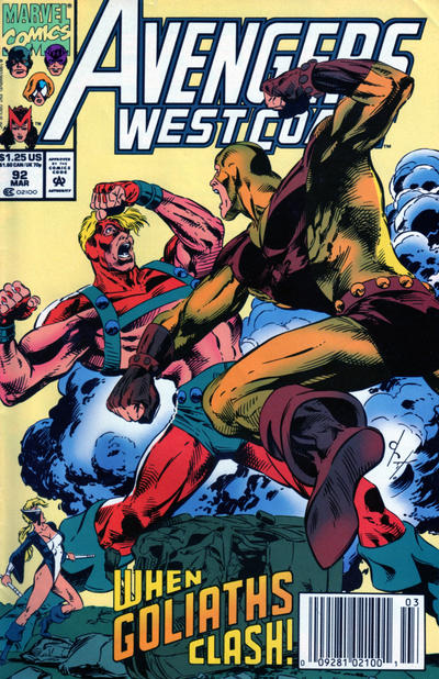 Cover for Avengers West Coast (Marvel, 1989 series) #92 [Newsstand]