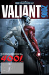 Cover for Valiant: 4001 A.D. FCBD Special (Valiant Entertainment, 2016 series) [Red Logo - Clayton Crain]