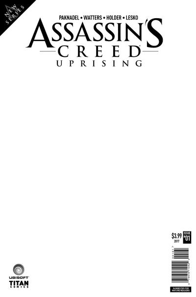 Cover for Assassin's Creed: Uprising (Titan, 2017 series) #1 [Cover F - Blank Cover Variant]