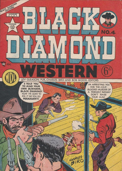 Cover for Black Diamond Western (World Distributors, 1949 ? series) #4