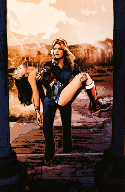 Cover for Wonder Woman '77 Meets the Bionic Woman (Dynamite Entertainment, 2016 series) #5 [Cover C 'Virgin Art' Cat Staggs]