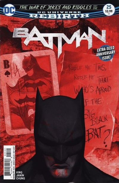 Cover for Batman (DC, 2016 series) #25 [Second Printing]