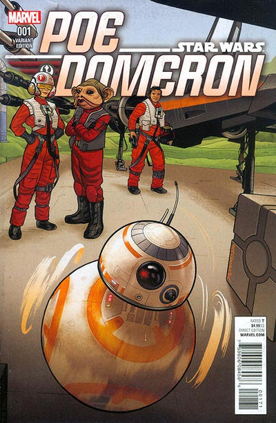 Cover for Poe Dameron (Marvel, 2016 series) #1 [Incentive Joe Quinones BB-8 Variant]