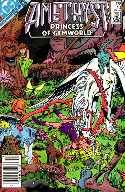 Cover for Amethyst, Princess of Gemworld (DC, 1983 series) #10 [Newsstand]