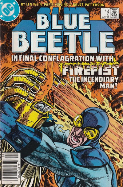 Cover for Blue Beetle (DC, 1986 series) #2 [Newsstand]