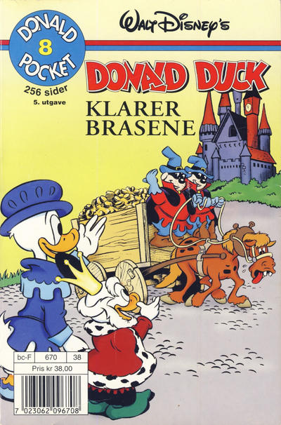 Cover for Donald Pocket (Hjemmet / Egmont, 1968 series) #8 - Donald Duck klarer brasene [5. opplag]