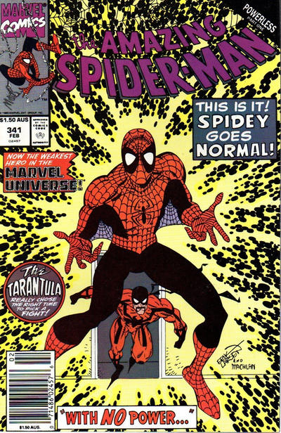 Cover for The Amazing Spider-Man (Marvel, 1963 series) #341 [Australian]