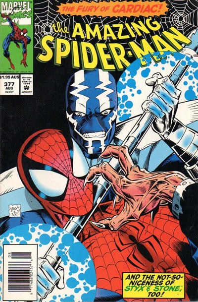 Cover for The Amazing Spider-Man (Marvel, 1963 series) #377 [Australian]