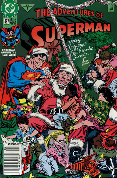 Cover for Adventures of Superman (DC, 1987 series) #487 [Newsstand]