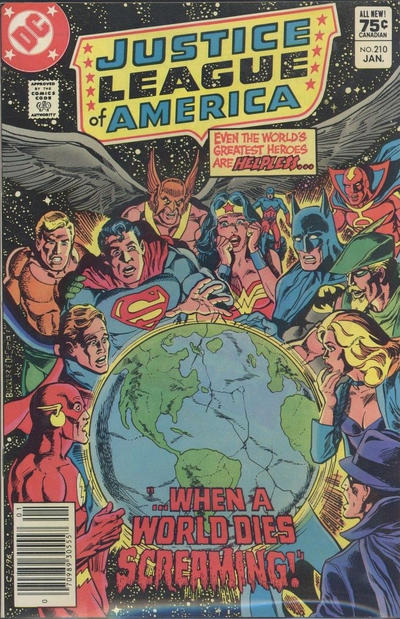 Cover for Justice League of America (DC, 1960 series) #210 [Canadian]