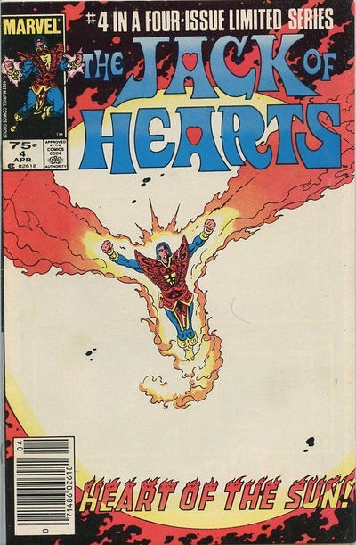 Cover for The Jack of Hearts (Marvel, 1984 series) #4 [Canadian]