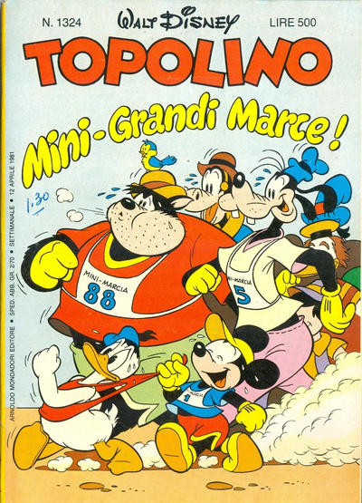Cover for Topolino (Mondadori, 1949 series) #1324