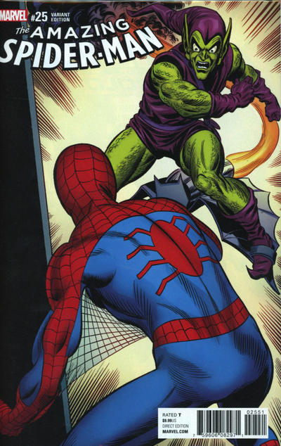 Cover for Amazing Spider-Man (Marvel, 2015 series) #25 [Variant Edition - ‘Remastered‘ - Gil Kane & John Romita Cover]