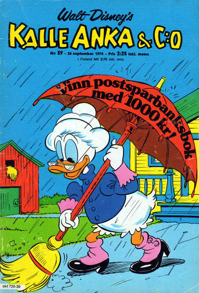 Cover for Kalle Anka & C:o (Hemmets Journal, 1957 series) #39/1974