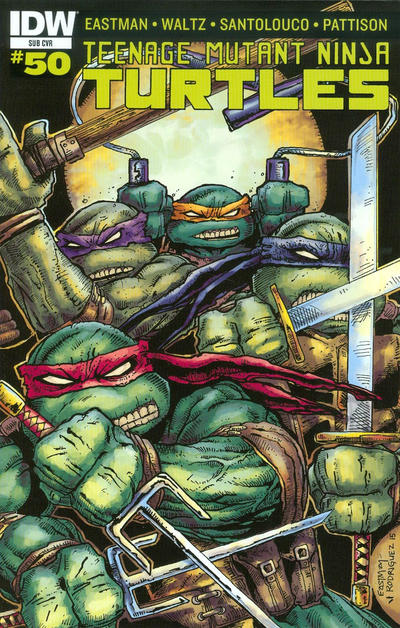 Cover for Teenage Mutant Ninja Turtles (IDW, 2011 series) #50 [Sub Cover - Kevin Eastman]
