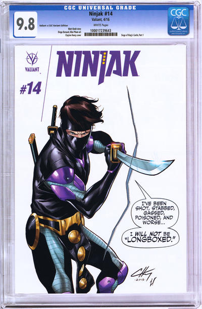 Cover for Ninjak (Valiant Entertainment, 2015 series) #14 [Cover D - CGC Replica Variant - Clayton Henry]