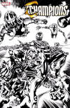 Cover Thumbnail for Champions (2016 series) #1 [Unknown Comics Exclusive Mike Perkins Black and White Variant]