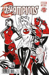 Cover Thumbnail for Champions (2016 series) #1 [Decomixado Exclusive J.Scott Campbell Black White and Red Variant]