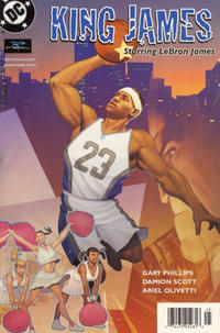 Cover for King James Starring LeBron James (DC, 2004 series) [Dunking Over Cheerleaders]