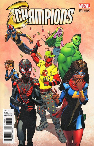 Cover for Champions (Marvel, 2016 series) #1 [Mike Hawthorne Ultra Limited Deadpool Variant]