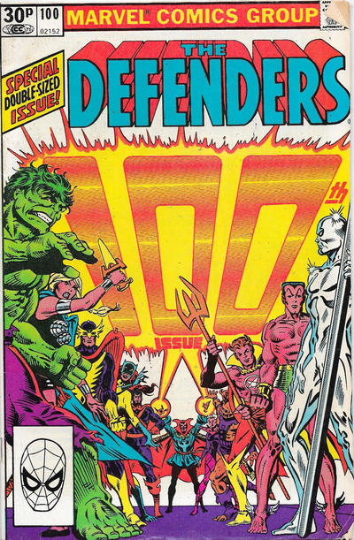 Cover for The Defenders (Marvel, 1972 series) #100 [British]