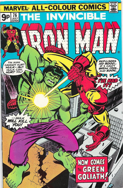 Cover for Iron Man (Marvel, 1968 series) #76 [British]